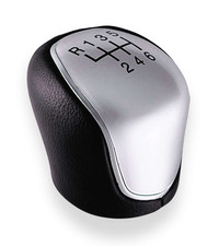 Pomello per Cambio 6 Marce Argento Compatibile con Ford C-Max Focus Mk2 Mk3 Kuga