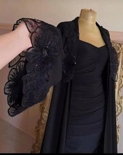 Abito di lusso nero Abaya con