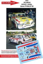 DECALS 1/43 REF 0972 RENAULT 5