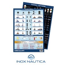 TABELLA SEGNALI VISIVI DIURNI E NOTTURNI BARCA GOMMONE NAUTICA