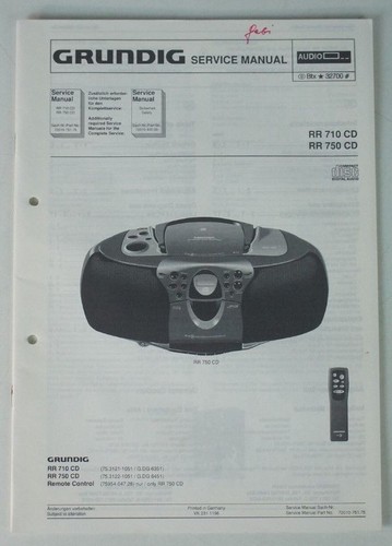 Service manual grundig 710 - service, rr