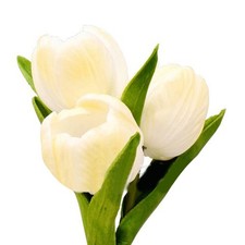 .›Tulipano Luce Notturna Luce Morbida Squisita Ceramica PU Fiore Lampada da Tavolo per Libri