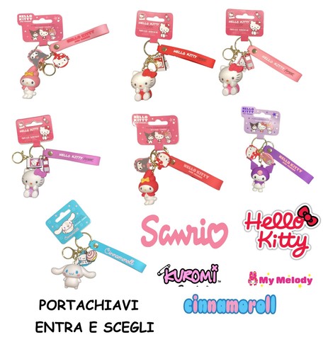 Sanrio hello kitty - hello, portachiavi