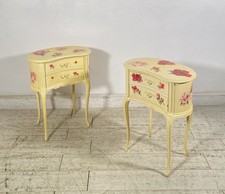 ANTICA COPPIA COMODINI FAGIOLO
