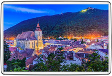 Brasov Romania Skyline Fridge