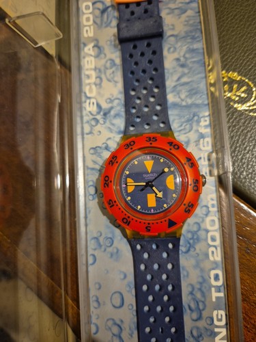 Swatch scuba 1990 deep blue - scuba,