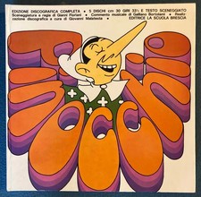 Jacovitti, Pinocchio Illustrato, La Scuola, Brescia 1971, cartonato con dischi, 
