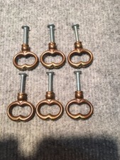 6 MANIGLIETTA OTTONE FUME'