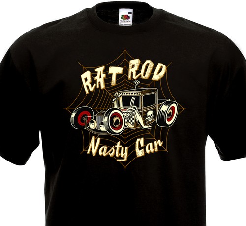 Maglietta rat rod - rod, auto