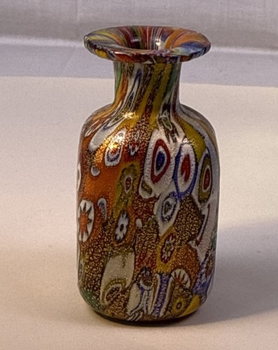 Antico vaso vetro millefiori
