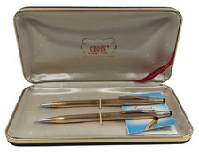 Parure Penna Biro + Portamine Cross Century 14K Gold Filled + Custodia