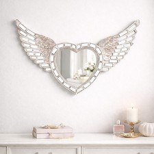 Specchio parete ali cuore - parete,