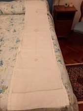 tende arredamento In Lino Con Ricami Fatti a Mano 2 Pz 38x170