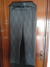 Pantalone dritto nero bianco e oro lurex modello termico donna