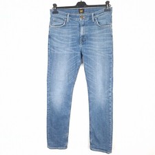 Jeans uomo LEE MORTON taglia W32 L32 regular fit blu dritto elasticizzato lav...