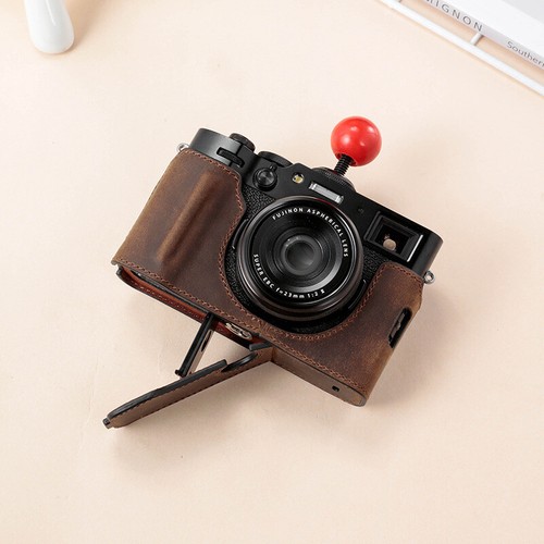 Custodia fotocamera vera pelle