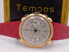 BELLISSIMO OROLOGIO BICOMPAX CHRONO OVERSIZE 37mm ORO 18 KT MANUALE ANNI '50 OROLOGIO