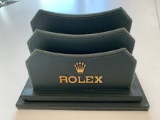 ROLEX PORTA RIVISTE LETTERE ESPOSITORE DISPLAY VETRINA IN PELLE ORIGINALE Usato