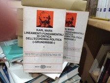 KARL MARX LINEAMENTI FONDAMENTALI DI CRITICA DELL'ECONOMIA POLITICA 2 Volumi...