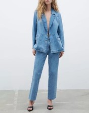 Blazer doppiopetto Zara blu