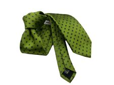 Cravatta verde acido a pois