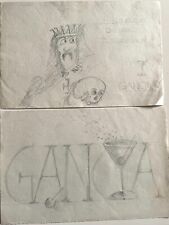 SPUMANTI GANCIA ANNI '30 COPPIA DI BOZZETTI, NON FIRMATI MATITA