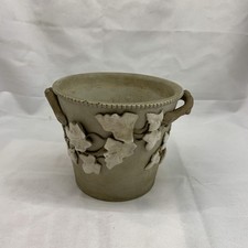 Vasetto Ceramica Barbottine Liberty Stile Wedgwood Edera