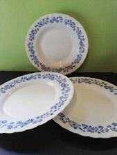 ARCOPAL FRANCE FIORI BLU 3 PIATTI FONDO E 2 PARI