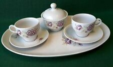 TET-A-TET CAFFÈ VINTAGE TAZZINE ZUCCHERIERA VASSOIO PORCELLANA JL MENAU. JJJ96
