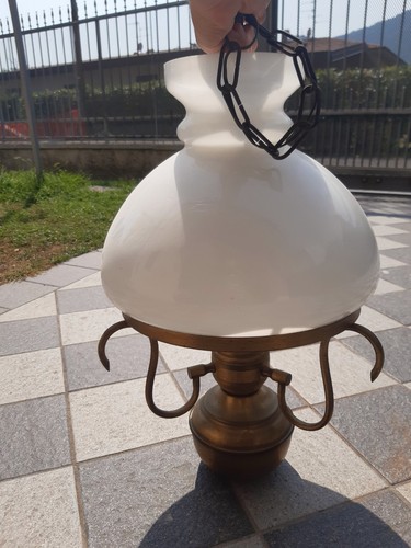 Lampadario vintage ottone - lampadario,