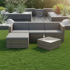 Set di sedie rattan grigio