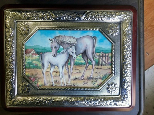 Quadro con cornice - , d'argento