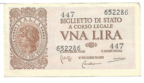 Banconote italiane lira - 1,