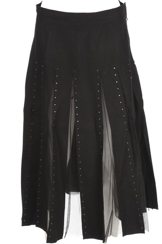 Gonna midi valentino lana - midi, nera