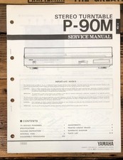 Yamaha P-90M Record Player / Turntable  Service Manual *Original*