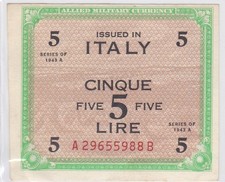 Allied military currency 5 - allied,