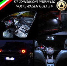 KIT LED ABITACOLO VW GOLF 5 V CONVERSIONE INTERNI COMPLETA + LED TARGA CANBUS