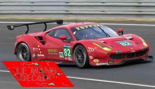 Decals ferrari 488 gte mans - ferrari,