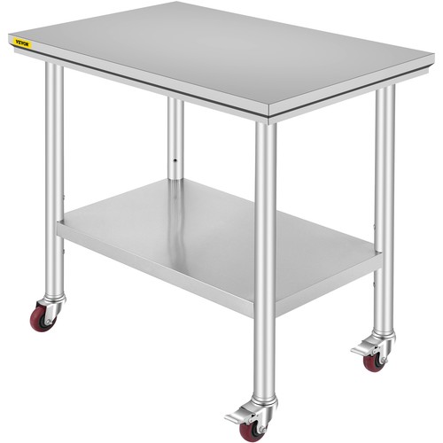 90x60cm tavolo acciaio inox - acciaio,