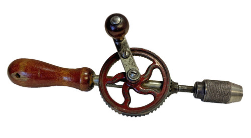 Trapano manuale vintage manico
