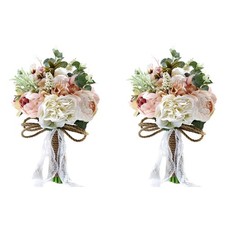 2X Bouquet di Fiori di Peonia