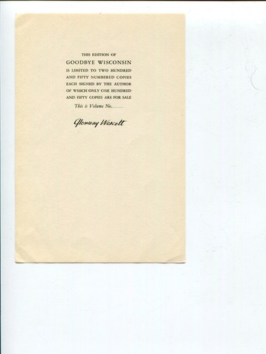 Autografo firmato glenway - autografo,