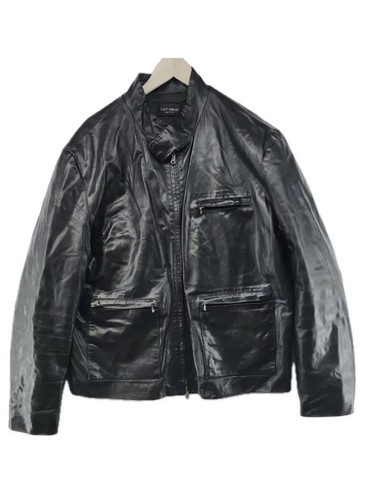 Giacca cappotto biker - , pelle