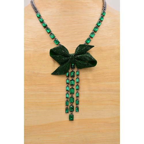 Collana fiocco natale verde - collana,