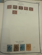 Francobolli ufficiali ITALIA 1875, francobolli postali pacchi 1884-86 usati