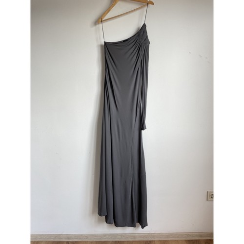 Maxi abito monospalla - , raso