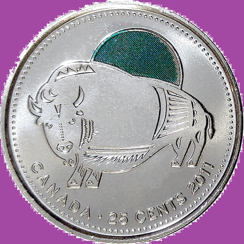 2011 canada wood bison colored - canada,