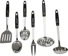 Chef Craft Set di Utensili e Utensili da Cucina in Acciaio Inox Resistente 6 Pezzi