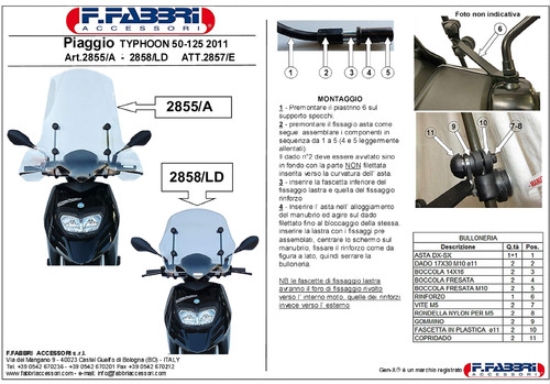 Cupolino parabrezza fabbri - parabrezza,