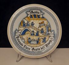 Richard Ginori Porcellana Piatto Decorativo La Grotta Dell'angelo Gubbio Vintage
